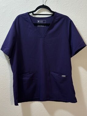 FIGS Casma Scrub Top Eggplant Size XXL